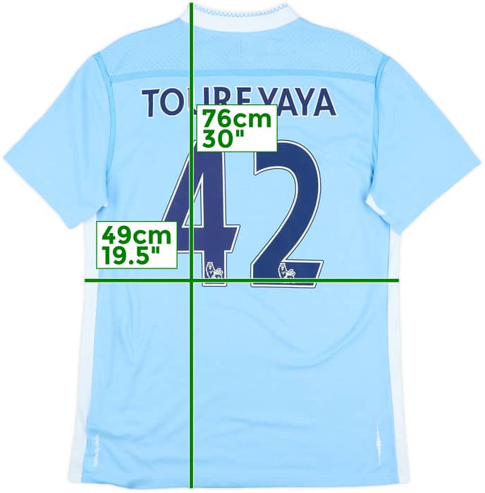 2011-12 Manchester City Home Shirt Toure Yaya #42 - 10/10 - (M)
