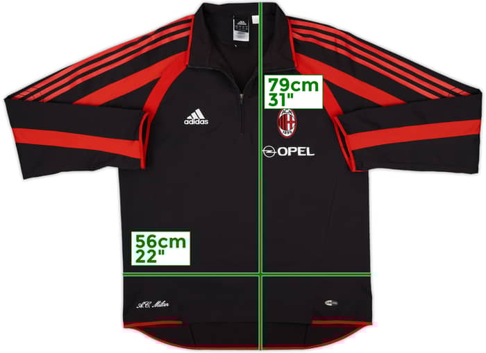 2005-06 AC Milan adidas 1/4 Zip Drill Top - 8/10 - (M/L)