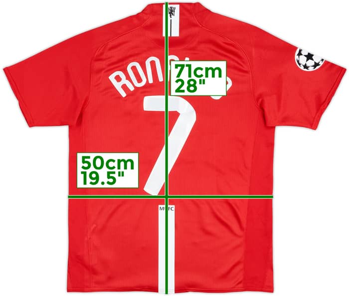 2007-09 Manchester United Home Shirt Ronaldo #7 - 8/10 - (M)