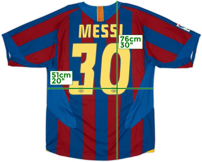 2005-06 Barcelona Home Shirt Messi #30 - 5/10 - (M)
