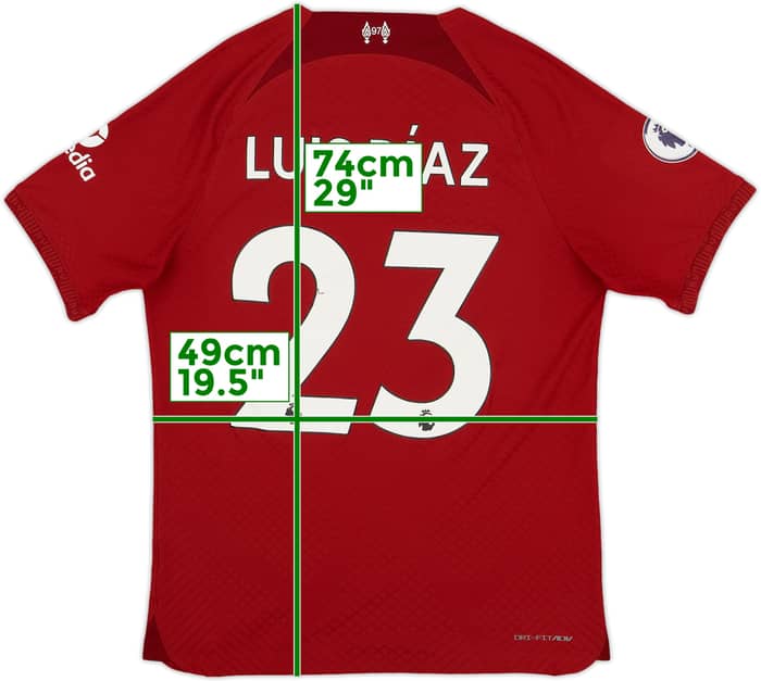 2022-23 Liverpool Authentic Home Shirt Luis Diaz #23 - 5/10 - (M)