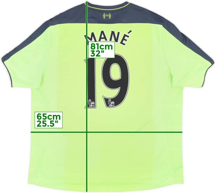 2016-17 Liverpool Third Shirt Mane #19 - 7/10 - (XXL)