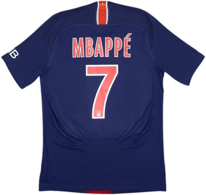 2018-19 Paris Saint-Germain Authentic Home Shirt Mbappe #7 - 6/10 - (S)