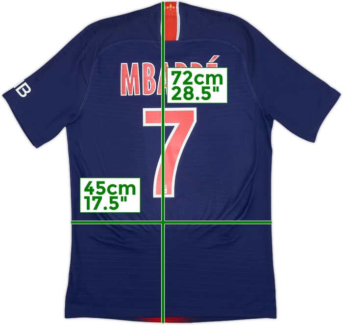 2018-19 Paris Saint-Germain Authentic Home Shirt Mbappe #7 - 6/10 - (S)