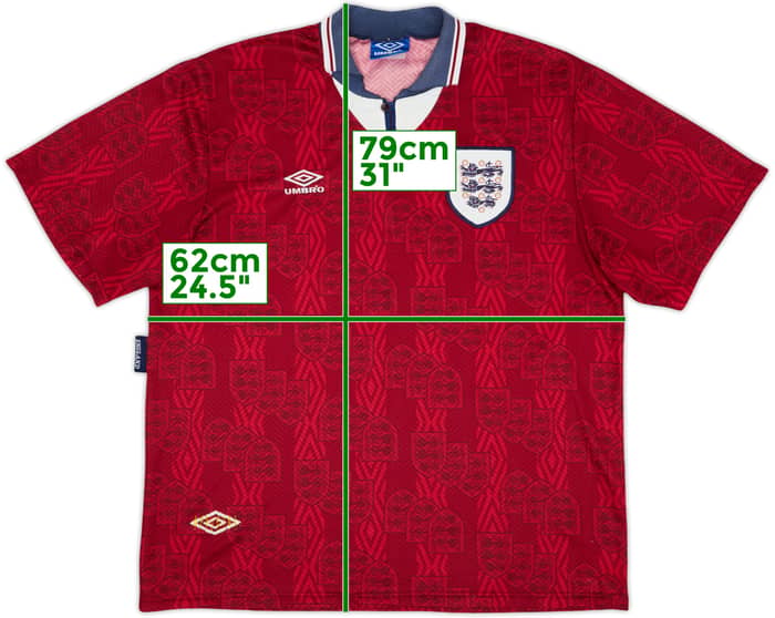 1993-95 England Away Shirt - 4/10 - (XXL)