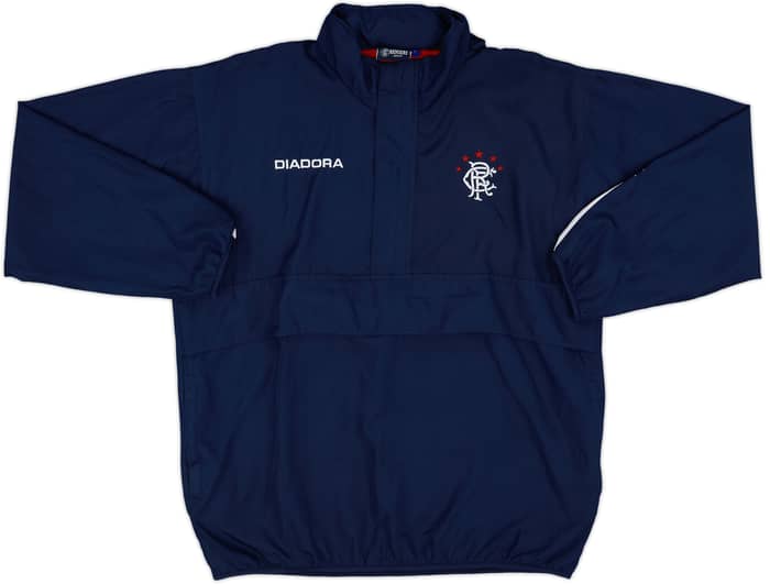 2002-03 Rangers Diadora Hooded 1/4 Zip Jacket - 10/10 - (L)