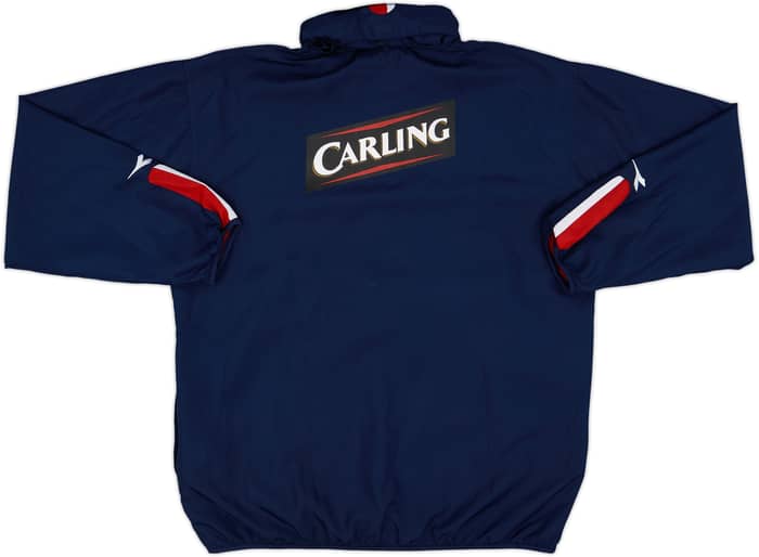 2002-03 Rangers Diadora Hooded 1/4 Zip Jacket - 10/10 - (L)
