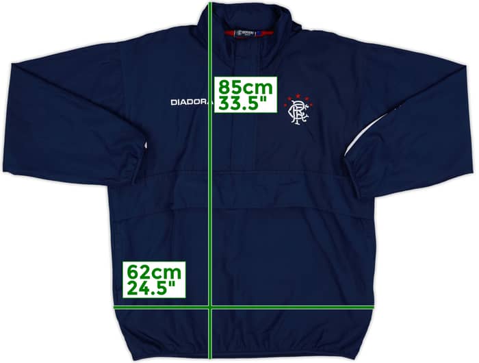 2002-03 Rangers Diadora Hooded 1/4 Zip Jacket - 10/10 - (L)