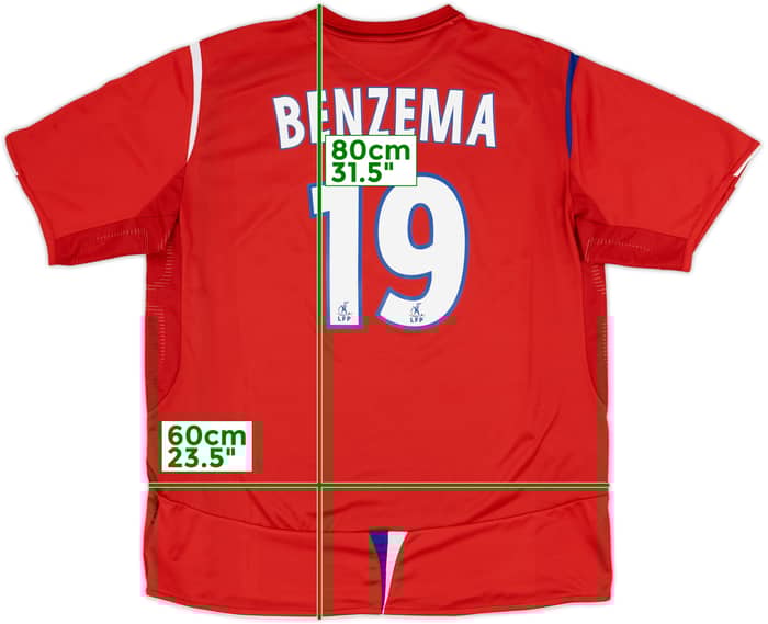 2005-06 Lyon Away Shirt Benzema #19 - 6/10 - (XXL)