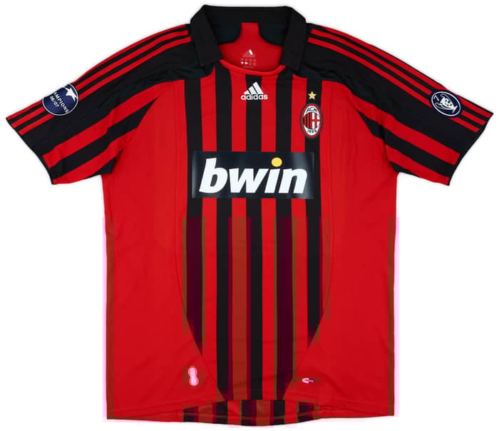 2007-08 AC Milan Signed Home Shirt Maldini #3 - 8/10 - (XL)