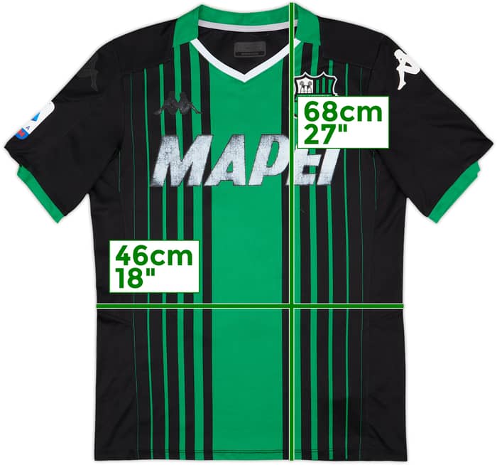 2019-20 Sassuolo Authentic Home Shirt Berardi #25 - 4/10 - (M)
