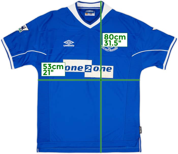 1999-00 Everton Home Shirt Moore #23 - 6/10 - (L)