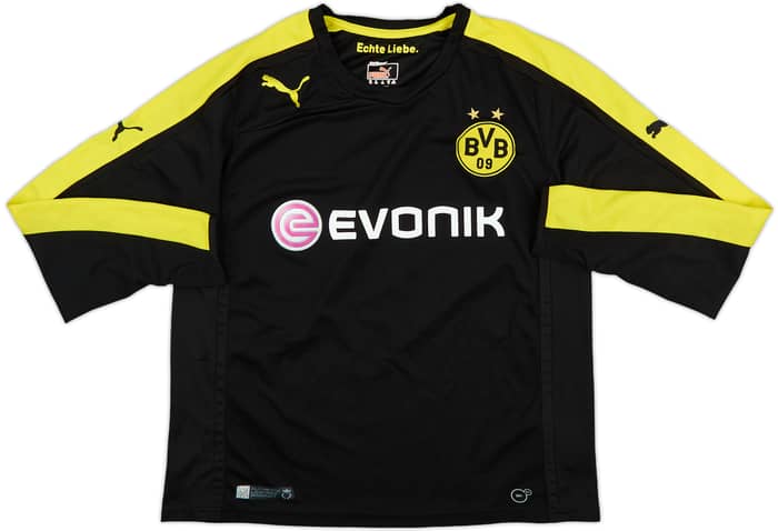 2013-14 Borussia Dortmund Away L/S Shirt - 7/10 - (XL.Boys)