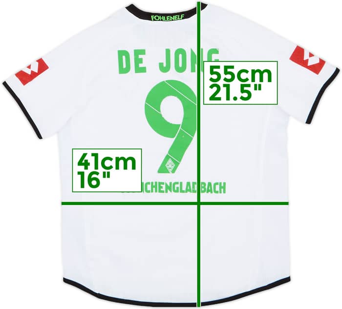 2012-13 Borussia Monchengladbach Home Shirt De Jong #9 - 6/10 - (S.Boys)