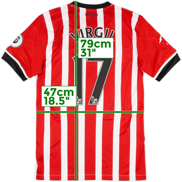 2016-17 Southampton Home Shirt Virgil #17 - 6/10 - (M)