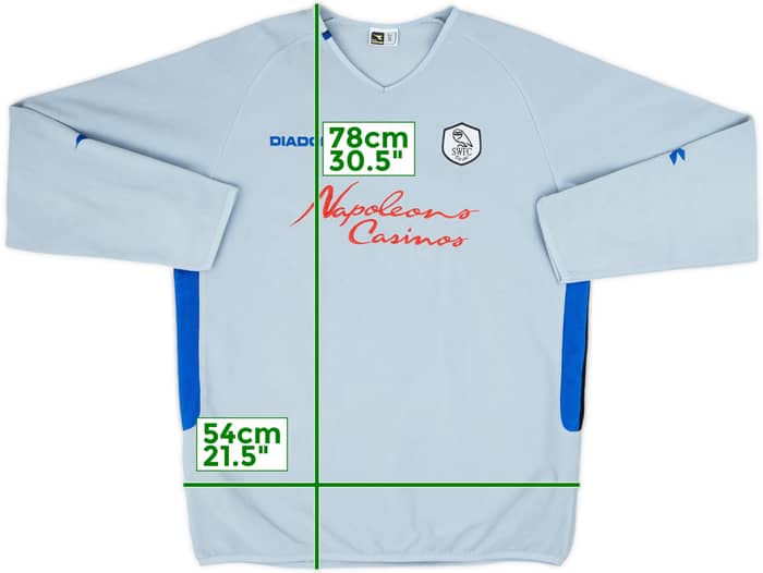 2003-04 Sheffield Wednesday Diadora Fleece Drill Top - 8/10 - (S)