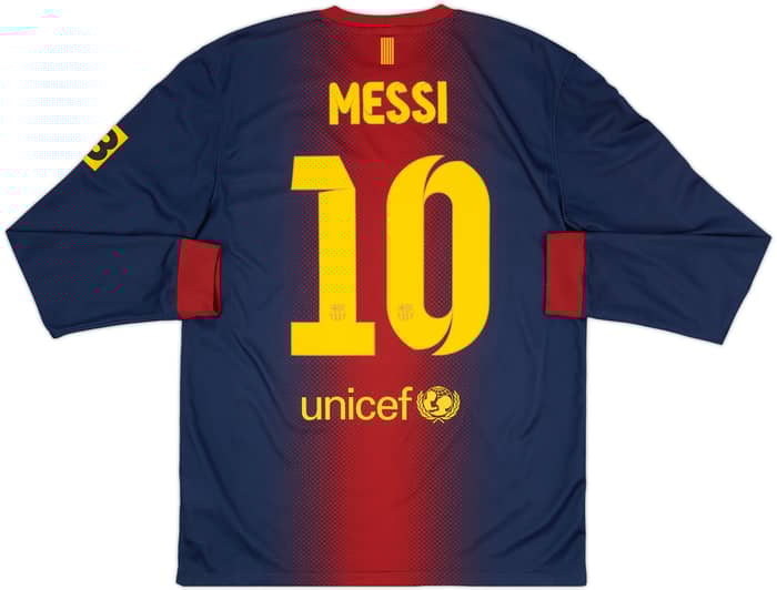 2012-13 Barcelona Home L/S Shirt Messi #10 - 8/10 - (M)