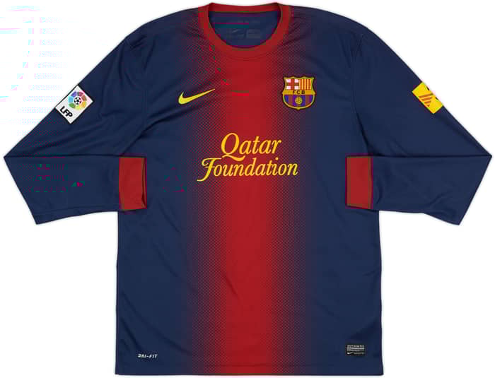 2012-13 Barcelona Home L/S Shirt Messi #10 - 8/10 - (M)