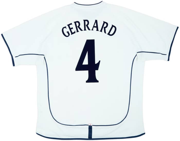 2001-03 England Home Shirt Gerrard #4 - 6/10 - (XXL)