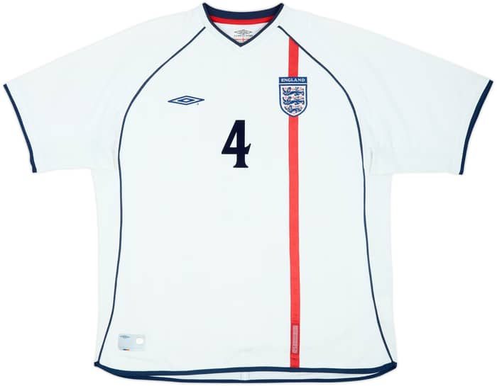 2001-03 England Home Shirt Gerrard #4 - 6/10 - (XXL)