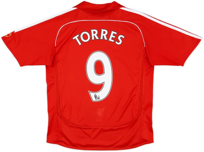 2006-08 Liverpool Home Shirt Torres #9 - 9/10 - (L.Boys)