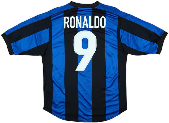 1999-00 Inter Milan Home Shirt Ronaldo #9 - 8/10 - (S)