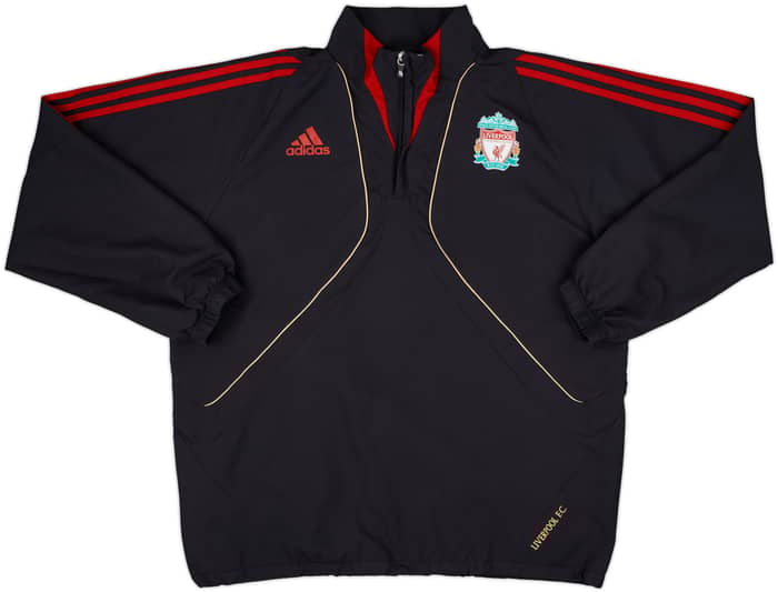 2009-10 Liverpool adidas 1/4 Zip Drill Top - 10/10 - (L)