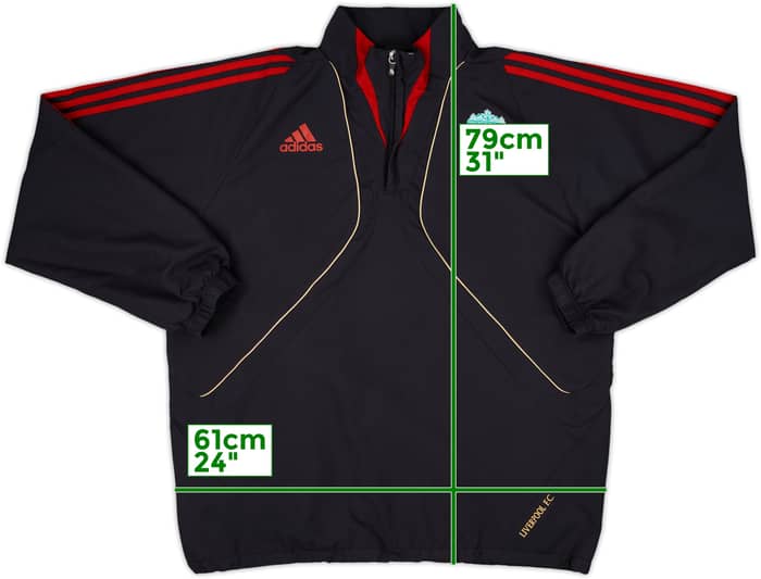 2009-10 Liverpool adidas 1/4 Zip Drill Top - 10/10 - (L)