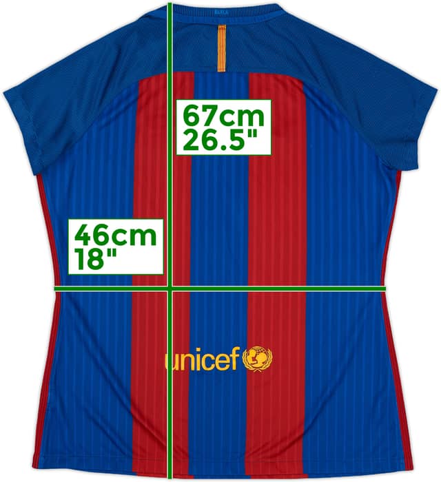 2016-17 Barcelona Home Shirt - 5/10 - (Women's XL)