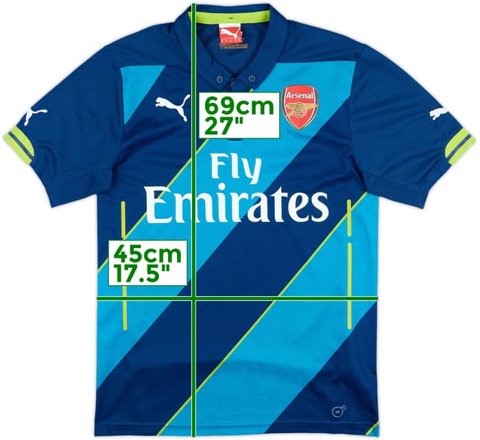 2014-15 Arsenal Third Shirt Arteta #8 - 8/10 - (XS)