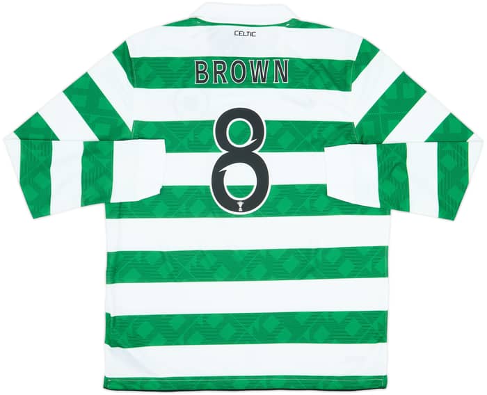 2010-12 Celtic Home L/S Shirt Brown #8 (XL)