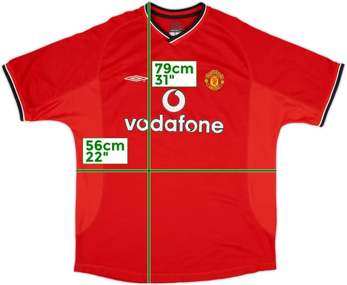 2000-02 Manchester United Home Shirt Cole #9 - 5/10 - (L)