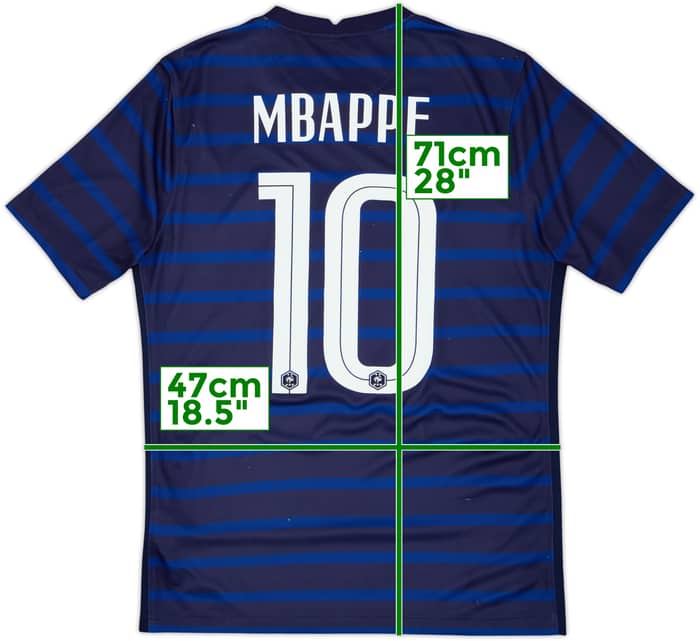 2020-21 France Home Shirt Mbappe #10 - 7/10 - (M)