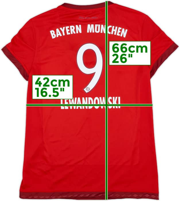 2015-16 Bayern Munich Home Shirt Lewandowski #9 - 9/10 - (Women's M)
