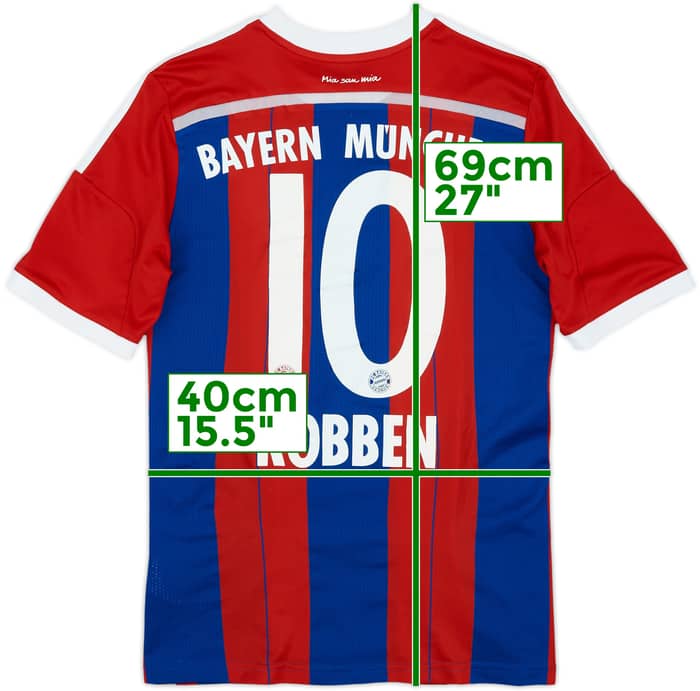 2014-15 Bayern Munich Home Shirt Robben #10 - 7/10 - (XL.Boys)