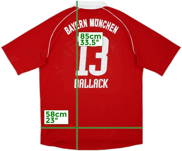 2005-06 Bayern Munich Home Shirt Ballack #13 - 5/10 - (XL)