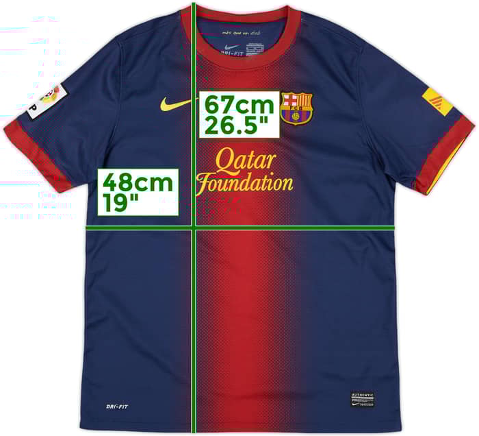 2012-13 Barcelona Home Shirt - 7/10 - (XL.Boys)