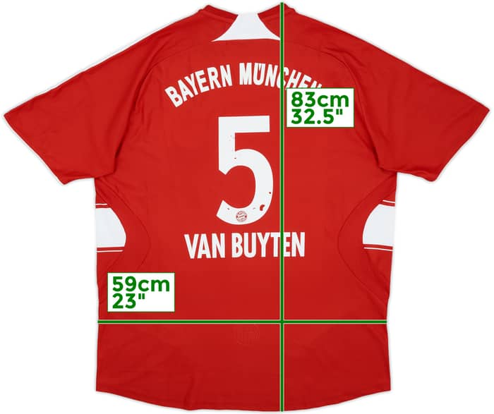 2007-08 Bayern Munich Home Shirt Van Buyten #5 - 6/10 - (XL)