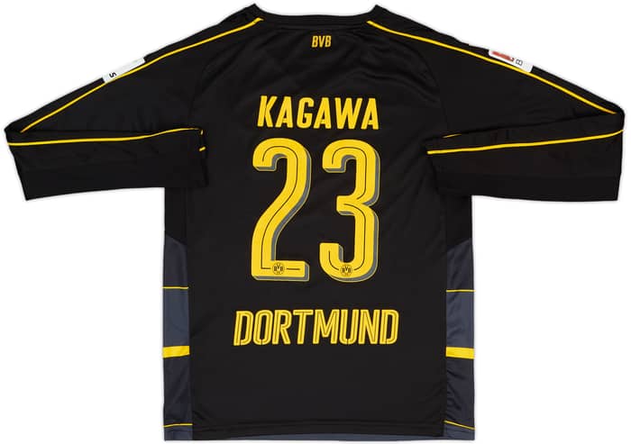 2016-17 Borussia Dortmund Away L/S Shirt Kagawa #23 - 7/10 - (M.Boys)