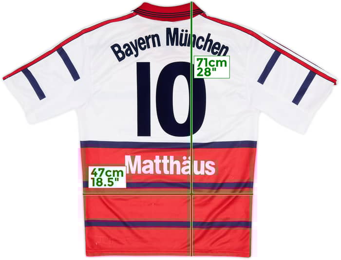 1998-00 Bayern Munich Away Shirt Matthaus #10 - 8/10 - (M)