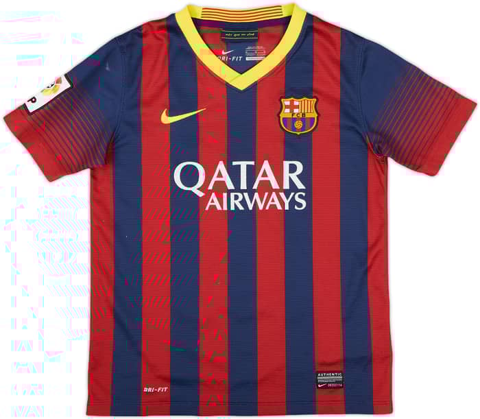2013-14 Barcelona Home Shirt - 7/10 - (M.Boys)