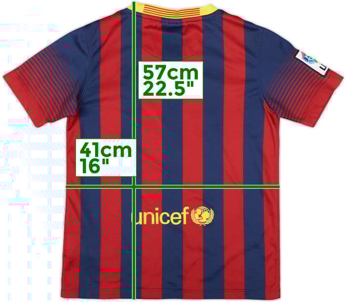 2013-14 Barcelona Home Shirt - 7/10 - (M.Boys)