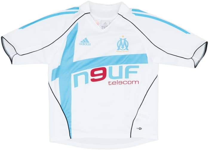 2005-06 Olympique Marseille Home Shirt - 9/10 - (XL.Boys)