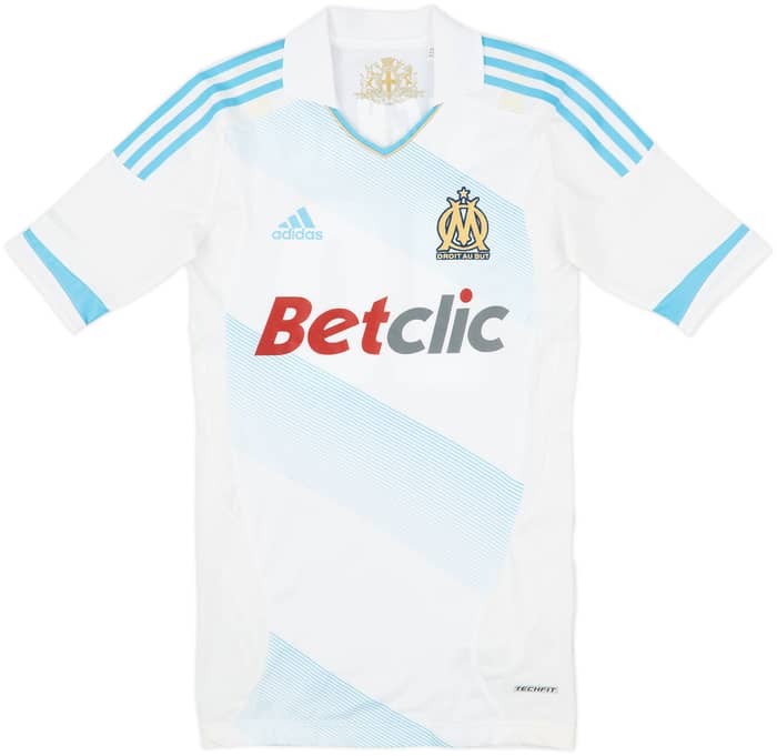 2011-12 Olympique Marseille Player Issue TechFit Home Shirt Gignac #10 - 7/10 - (M)