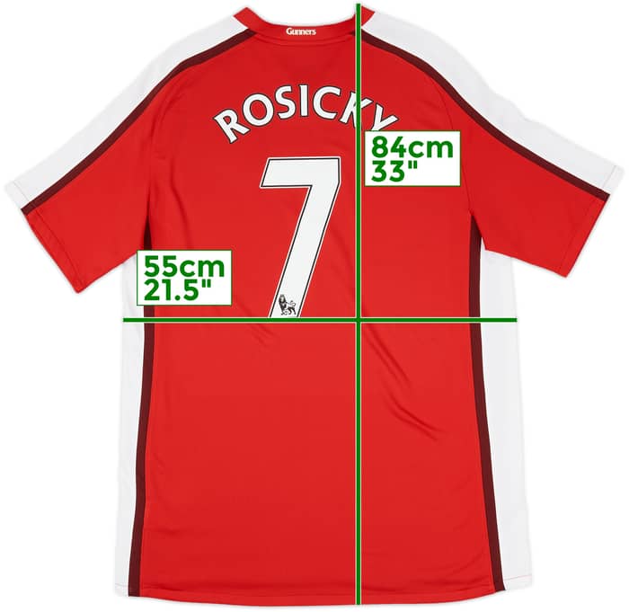 2008-10 Arsenal Home Shirt Rosicky #7 - 9/10 - (L)