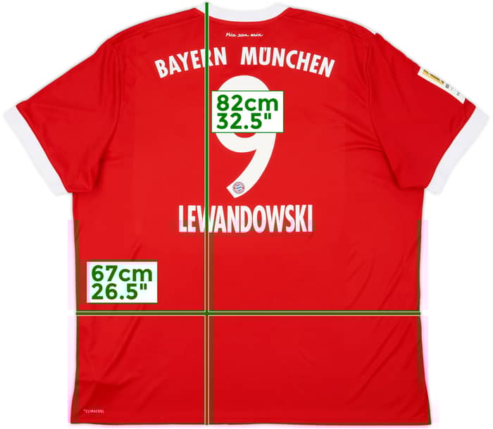 2017-18 Bayern Munich Home Shirt Lewandowski #9 - 8/10 - (XXL)