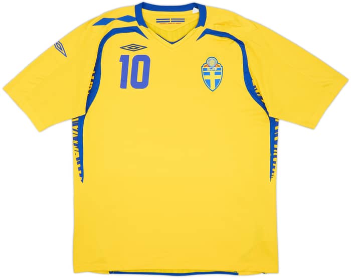 2007-09 Sweden Home Shirt Ibrahimovic #10 - 4/10 - (XL)
