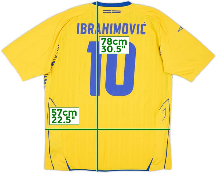 2007-09 Sweden Home Shirt Ibrahimovic #10 - 4/10 - (XL)