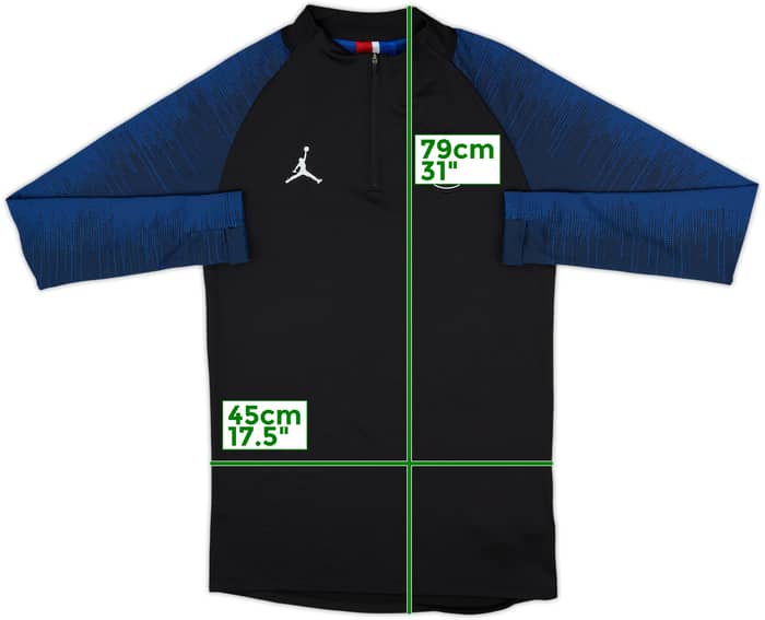 2020-21 Paris Saint-Germain Nike/Jordan 1/4 Zip Drill Top - 7/10 - (S)