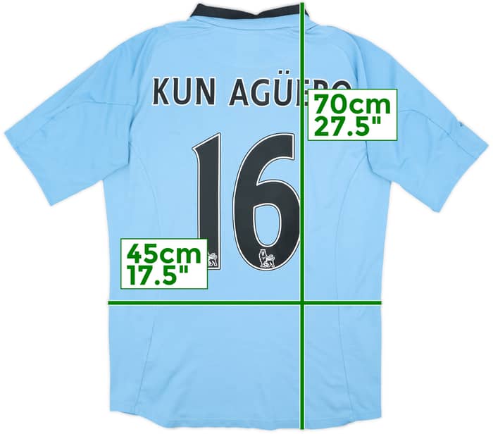 Camiseta de local del Manchester City 2012-13 Kun Aguero #16 - 6/10 - (S)